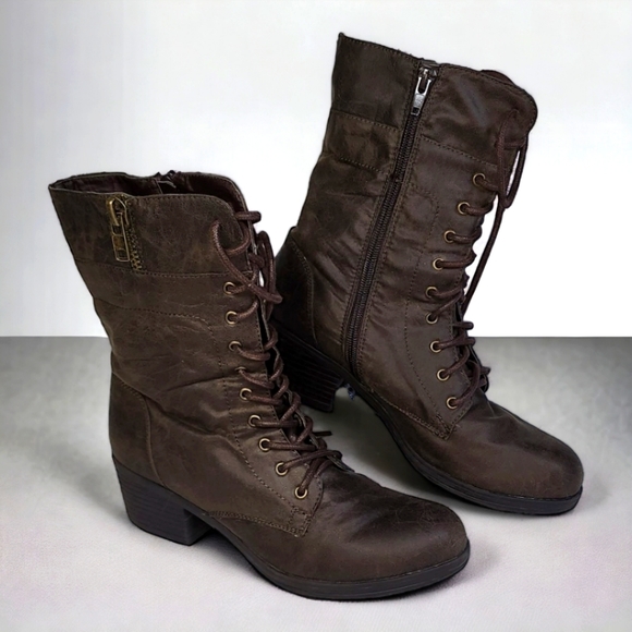 JustFab Shoes - JustFab | Finleigh Lace-Up Boot Size 8.5